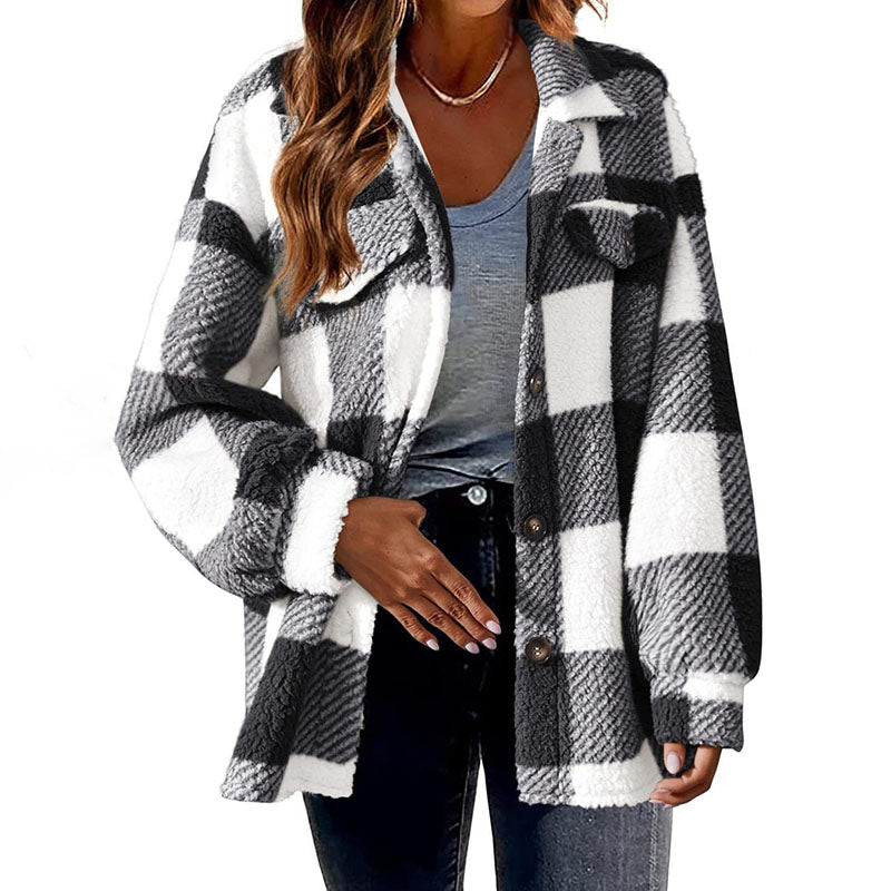 Modern checked coat: classic and casual