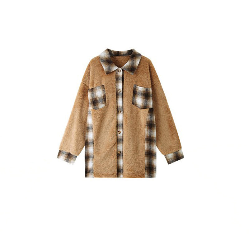 Elegant chequered winter coat: ideal for cold days