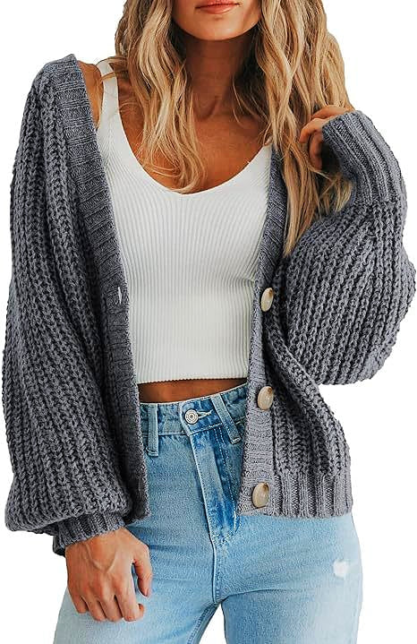 Women - Cardigan - Cozy Knit with Stylish Button Detail - Versatile Sweater for All Seasons