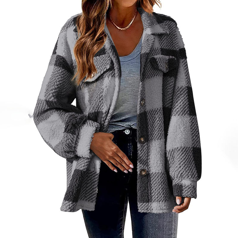 Modern checked coat: classic and casual