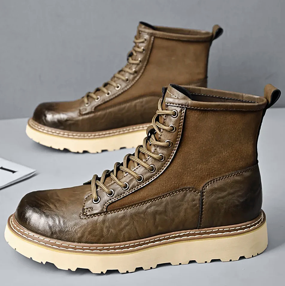 Men - Leather Boots - Stylish, Durable Design - Perfect for Casual and Formal Wear