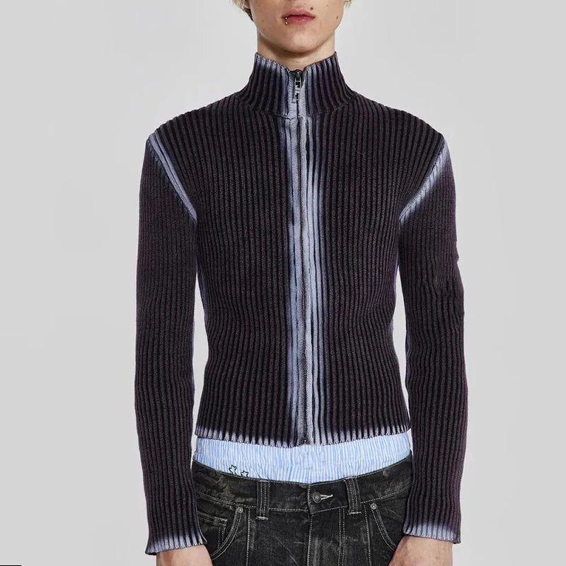 Turtleneck waistcoat with zip