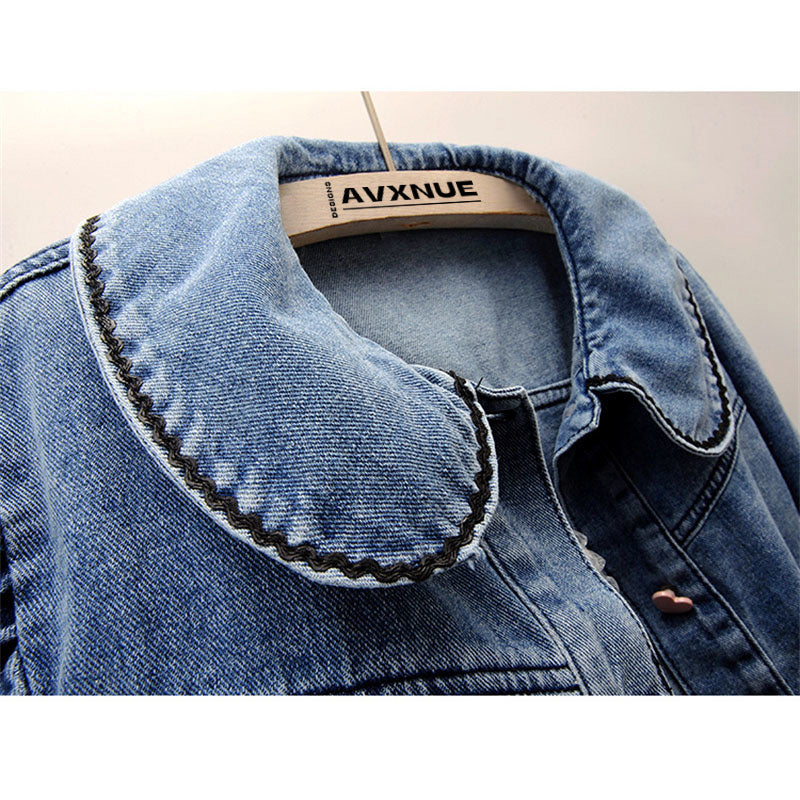 Women's Denim Jacket - Classic Blue Jean - Stylish Casual Outerwear - Trendy Fashion Must-Have