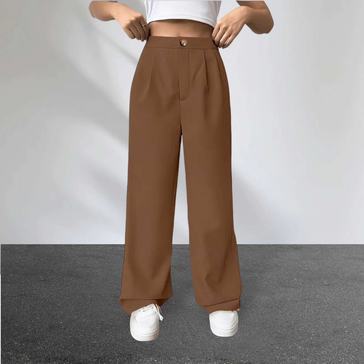 Women - Wide Trousers - Soft Comfortable Fabric - Trendy Fashionable Wide Pants for Everyday Style