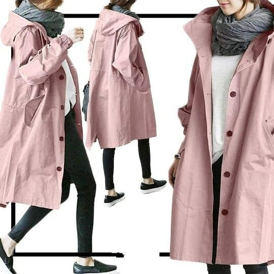 Women - Trench Coat - Stylish Lightweight Fabric - Elegant Outerwear