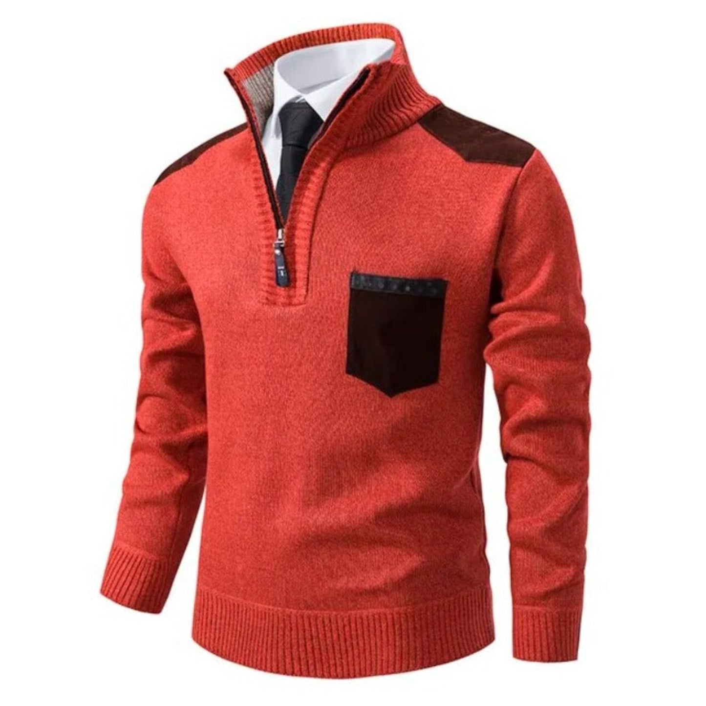 Men's Pullover With Half Zipper