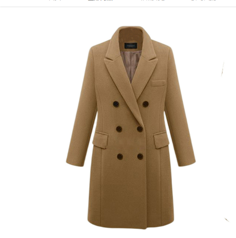 Women - Long Elegant Coat - Stylish Chic Design - Versatile Outerwear for Any Occasion