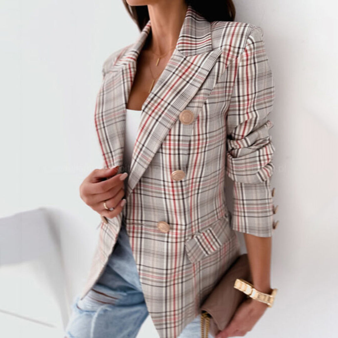 Elegant checked blazer for stylish appearances