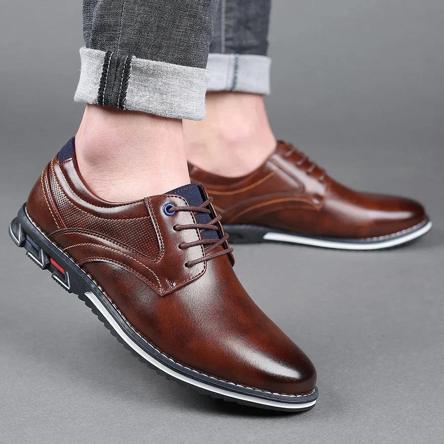 Retro business leather shoes for men