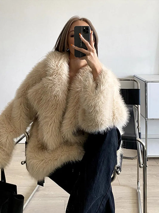 Slim Faux Fur Coat