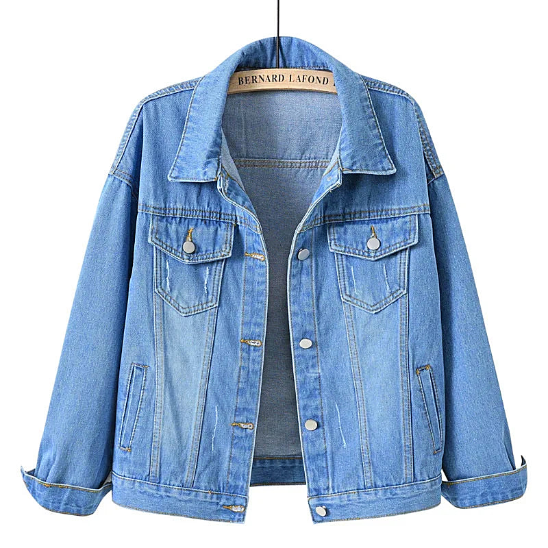 Women - Denim Jacket - Classic Style - Durable Material - Timeless Fashion Essential