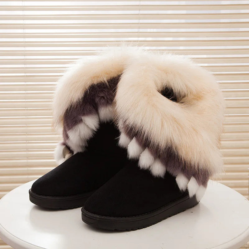 Fur winter boots