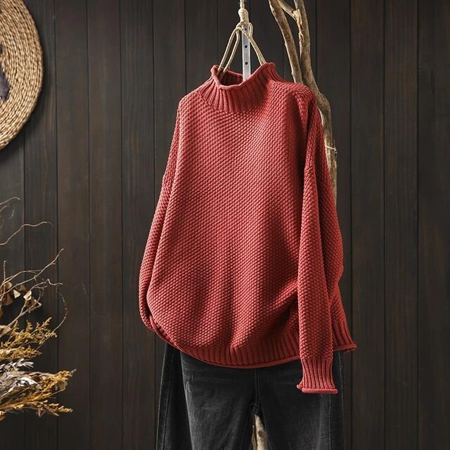 Vintage turtleneck jumper for women