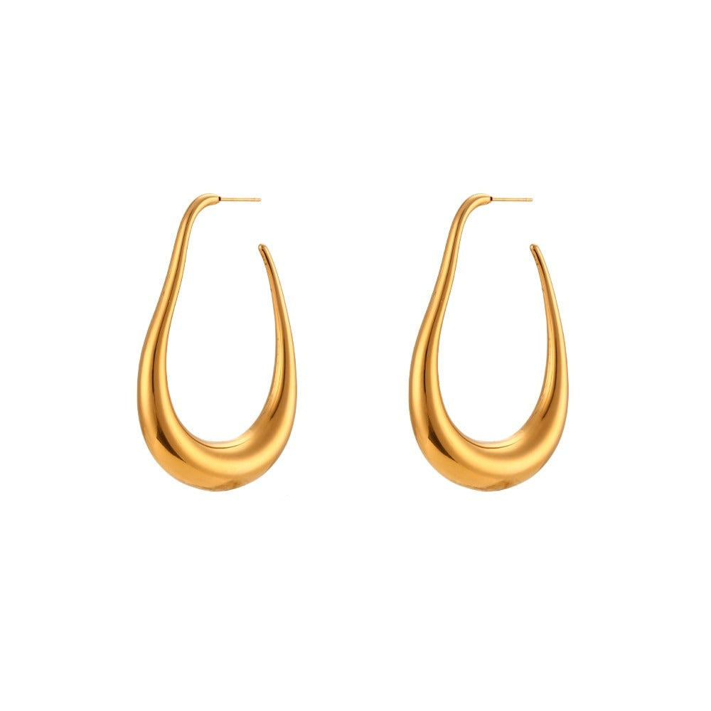 Unique exaggerated hollow hoop earrings for women