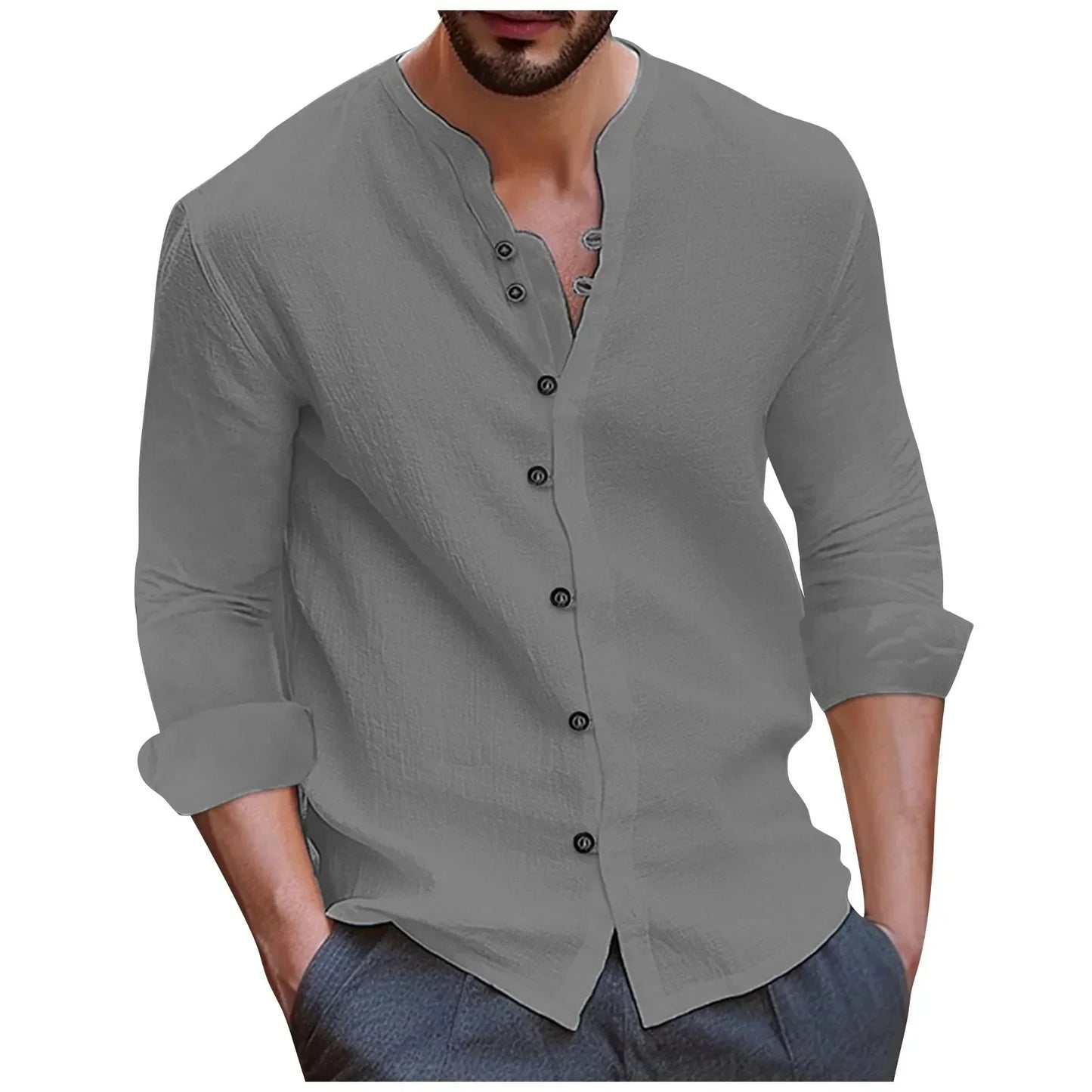 Lightweight linen-cotton shirt for summer comfort