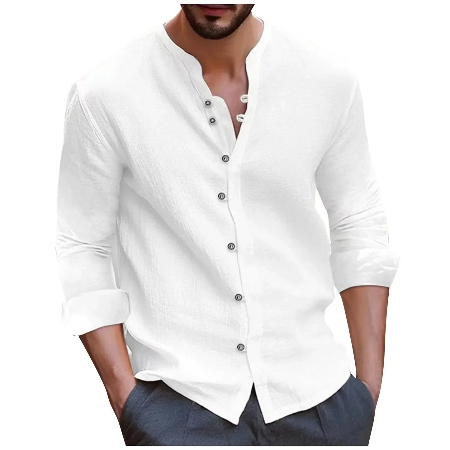 Lightweight linen-cotton shirt for summer comfort