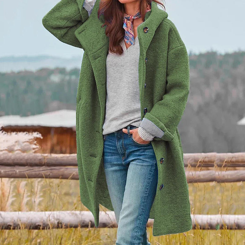 Elegant thick winter coat for women