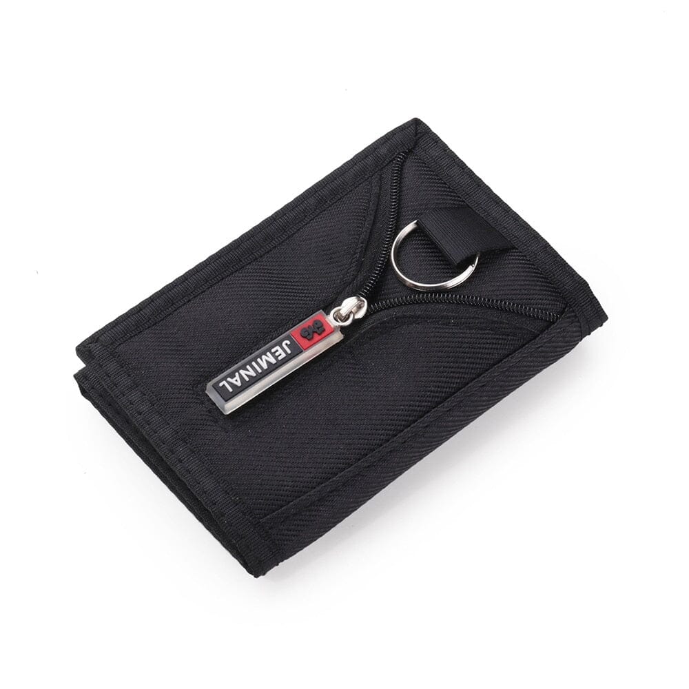 Compact tactical wallet with zip pocket