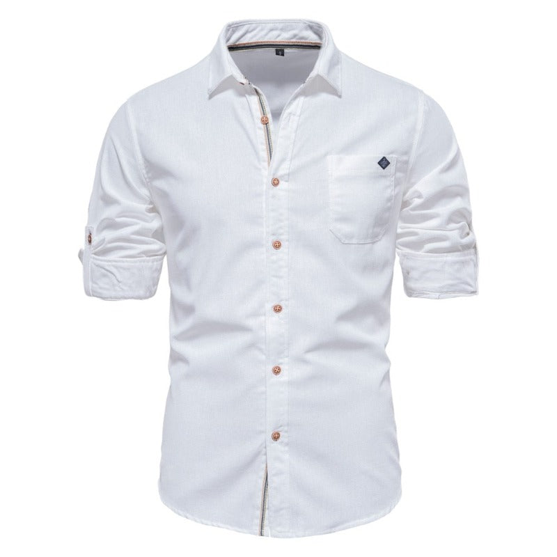 Slim fit shirt with button closure