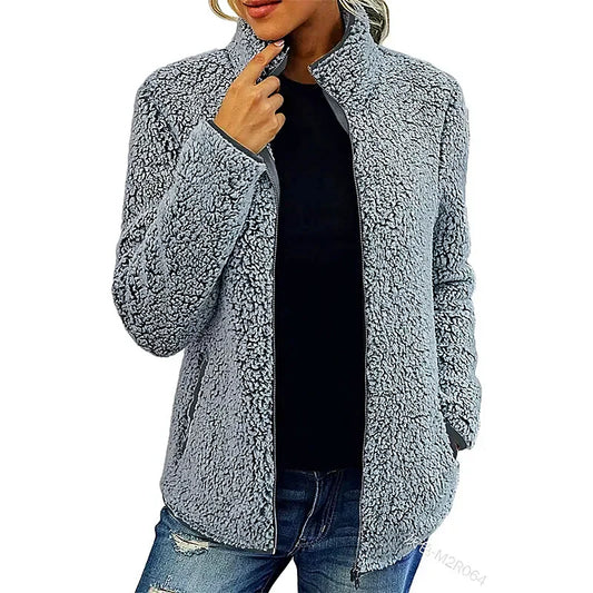 Women - Fleece Jacket - Cozy Warmth for Winter - Stylish Ladies Outerwear