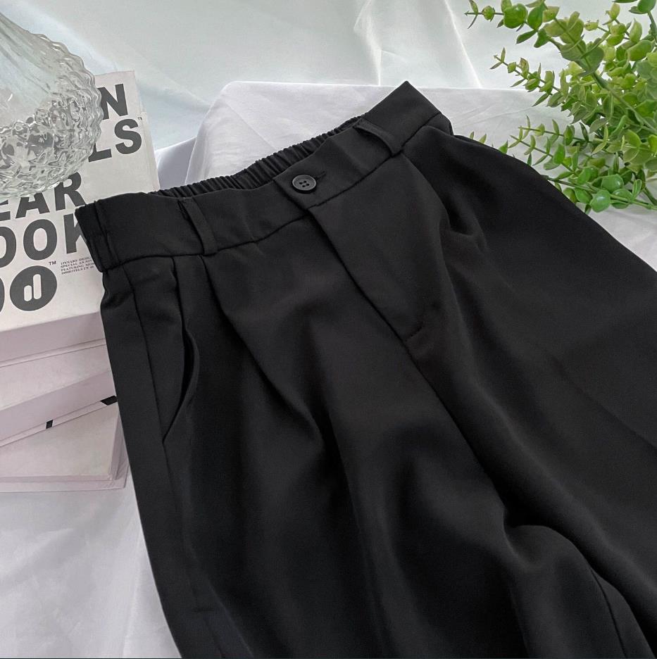 Women's high waist trousers with cropped length