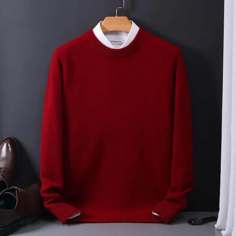 Men - Stylish Jumper - Cozy Knit Fabric - Trendy Casual Knitwear