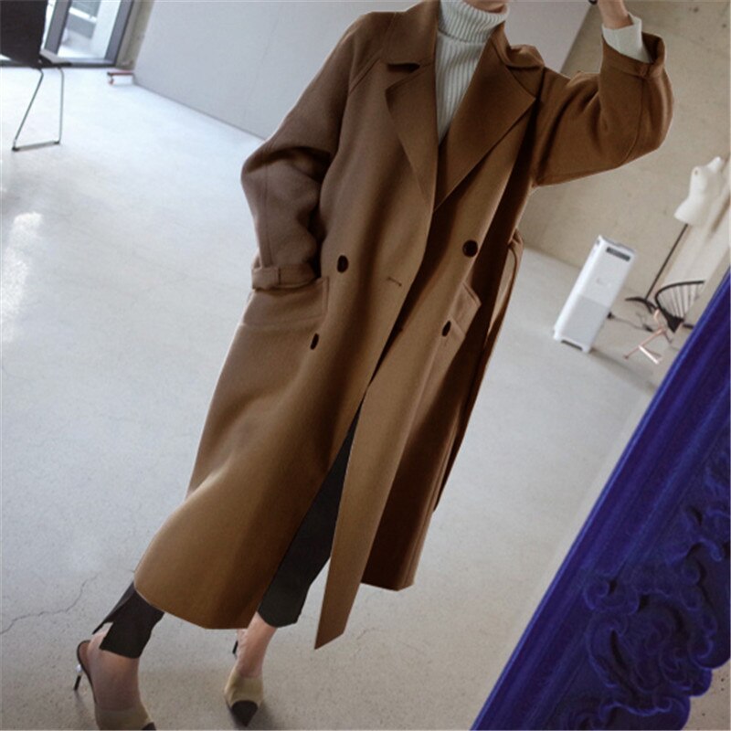 Long wool coat for winter