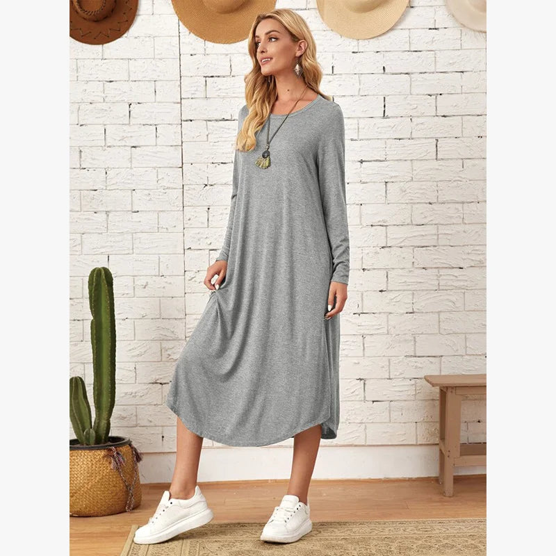 Long-sleeved casual dress