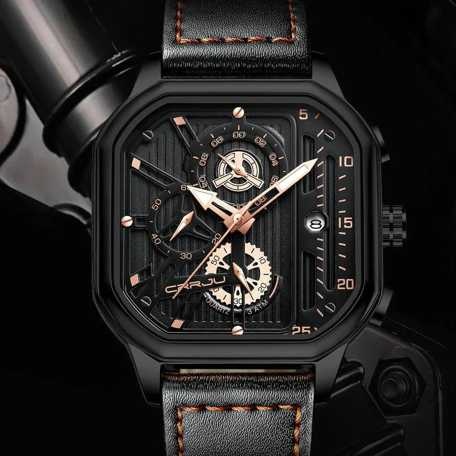 Luxury automatic watch with skeletonised dial