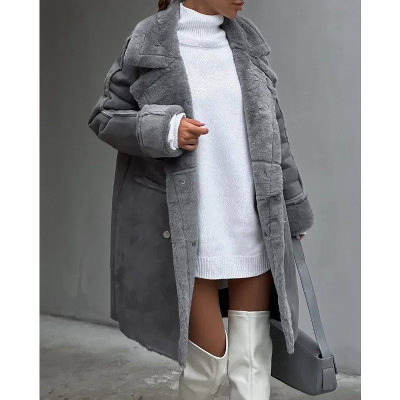 faux fur coat for glamorous moments