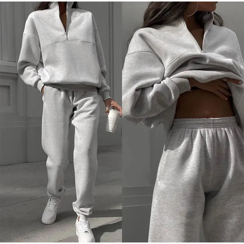 2 Piece Sets Casual Solid Sweater Suit