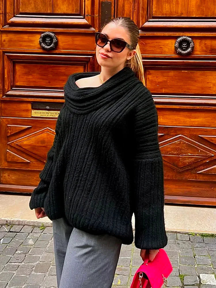 Women - Oversize Jumper - Cozy Knitted Sweater - Comfortable Casual Fashion