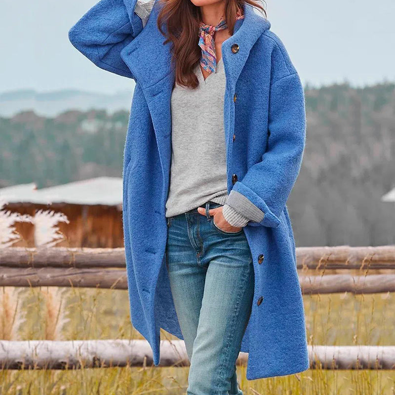 Elegant thick winter coat for women