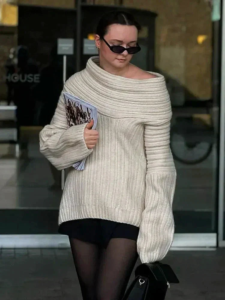 Women - Oversize Jumper - Cozy Knitted Sweater - Comfortable Casual Fashion