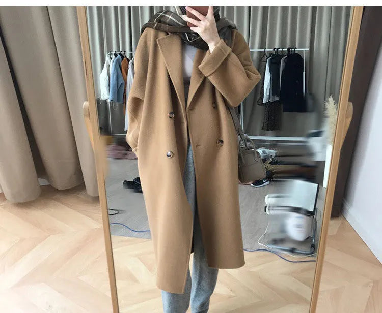 Ladies winter coat woollen coat