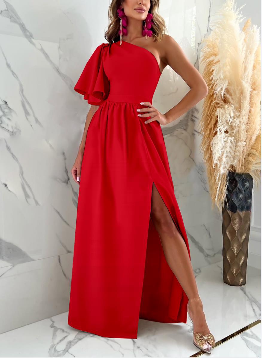 Chic one-shoulder maxi dress