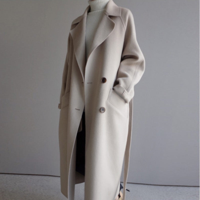 Long wool coat for winter