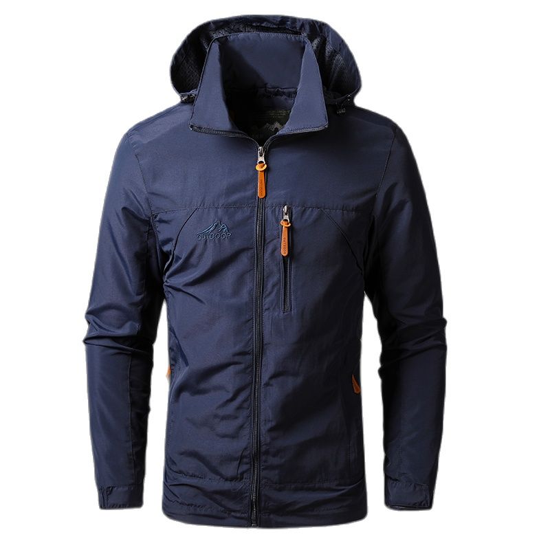 Men's jacket Waterproof hooded jacket - Windbreaker Elasticated coat for men