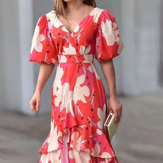 The timeless vintage pattern summer dress