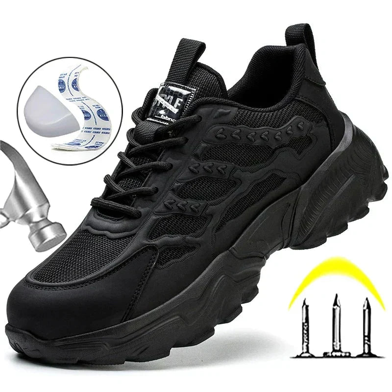 Men - Safety Shoes - Steel Toe Cap - Durable Work Footwear for Maximum Protection and Comfort