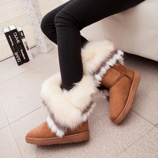 Fur winter boots