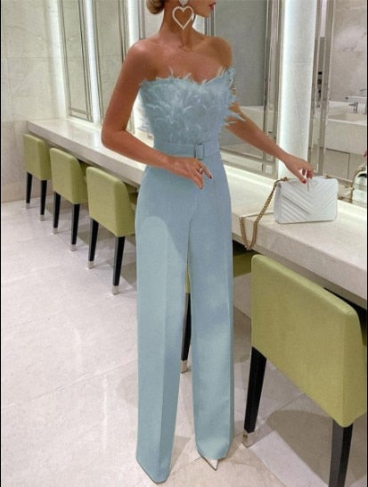 Elegant long jumpsuit - Seductive party fashion