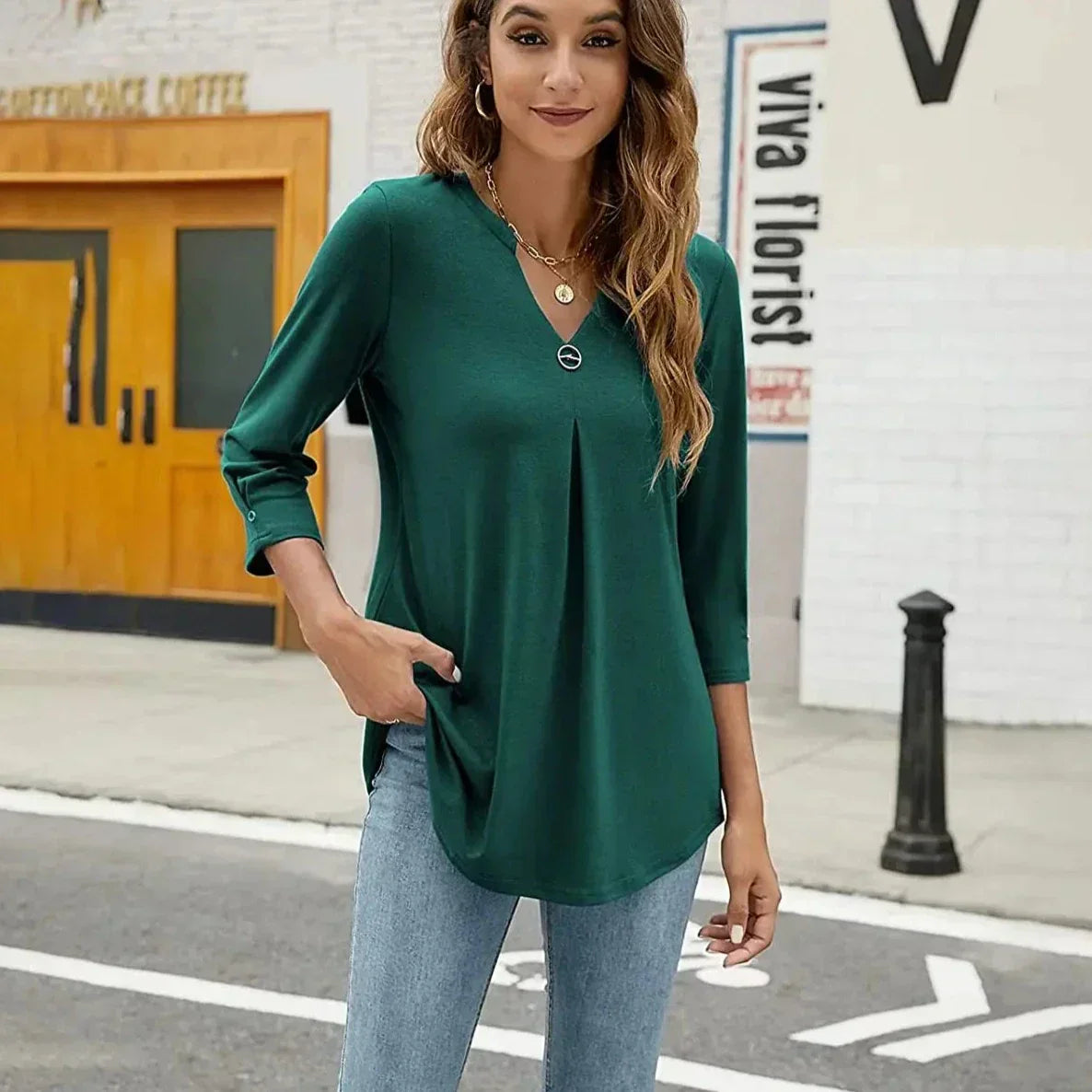 Loose work tunic blouse