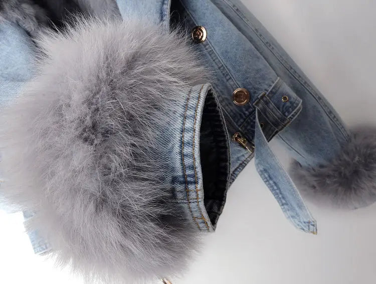 Elegance Denim & Fur Jacket