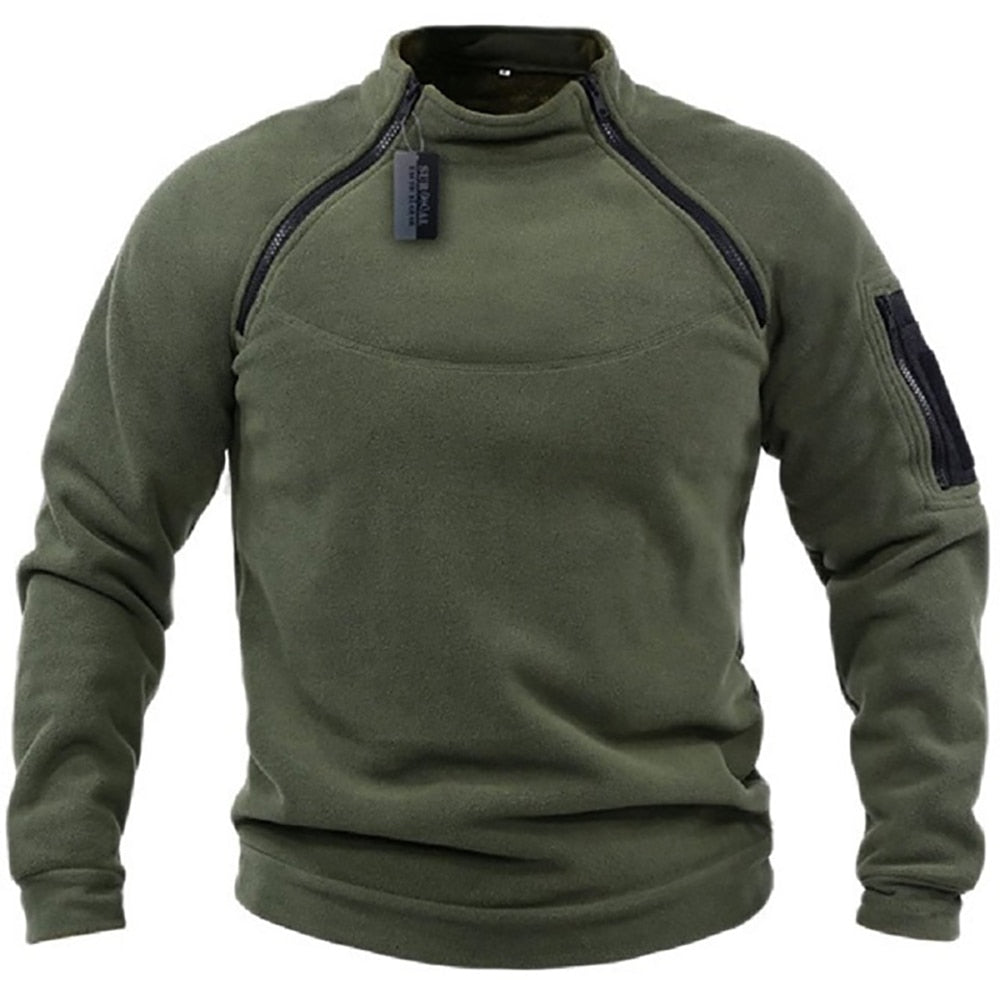 Outdoor jacket -Tactical fleece pullover for hunting