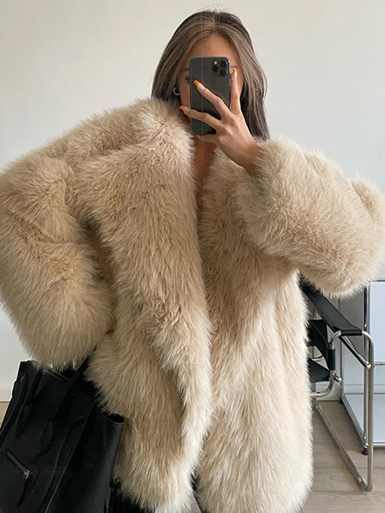 Slim Faux Fur Coat