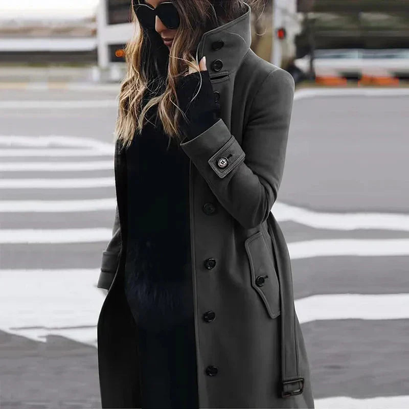 High-necked trench coat