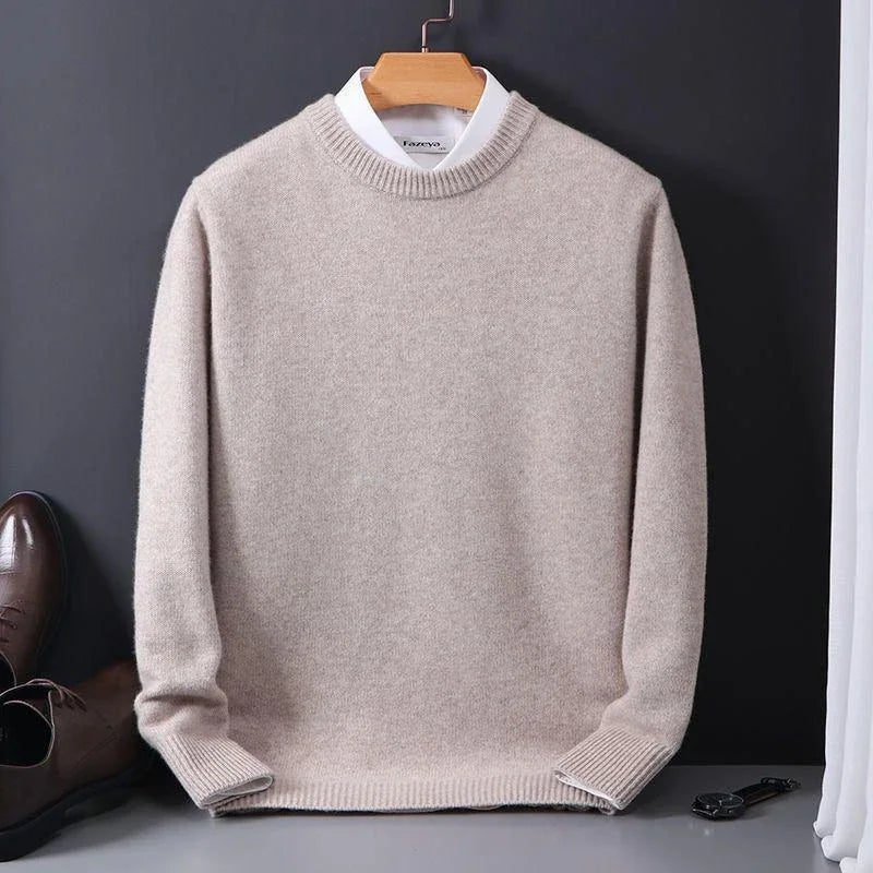 Men - Stylish Jumper - Cozy Knit Fabric - Trendy Casual Knitwear