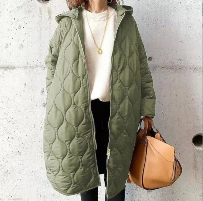 The long parka coat with hood