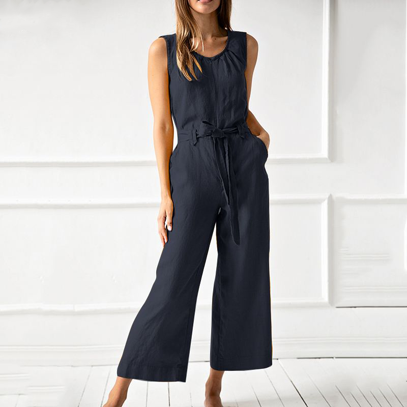 Casual jumpsuit with wide leg